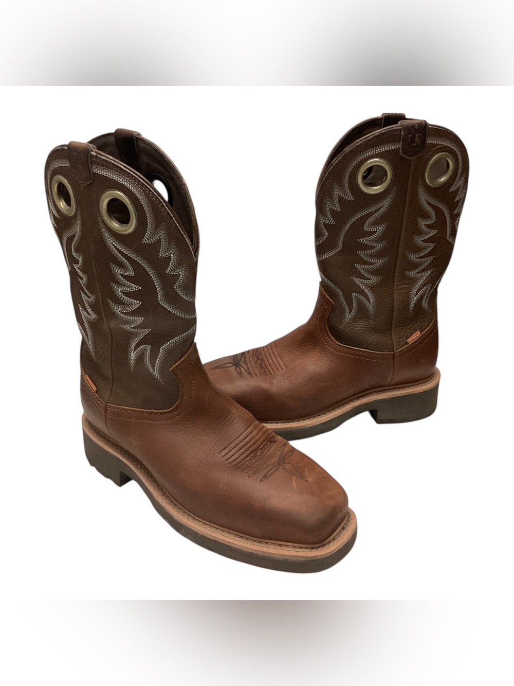 Tecovas Men's longhaul roper composite toe Western Pull-On Work Boots size 8.5D